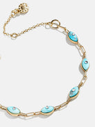 Yara Evil Eye Bracelet - Gold/Turquoise