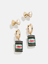 BaubleBar Pasta-bly The Best Earring Set - Pasta - 
    Bowtie pasta earrings, tomato sauce earrings
  
