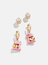 BaubleBar Baker's Choice Earring Set - Kitchen Mixer - 
    Kitchen stand mixer earrings, cupcake earrings
  
