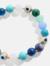 BaubleBar Evil Eye Beaded Stretch Bracelet - Blue - 
    Evil eye semi-precious bracelet
  
