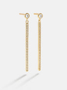 18K Gold Bella Earrings - Gold/Pavé