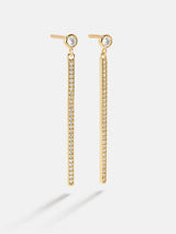 BaubleBar 18K Gold Bella Earrings - Gold/Pavé - 
    18K Gold Plated Sterling Silver, Cubic Zirconia
  
