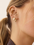 18K Gold Lana Earrings - Gold/Pavé