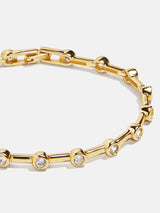 BaubleBar Eve 18K Gold Tennis Bracelet - Gold/Pavé - 
    18K Gold Plated Sterling Silver, Cubic Zirconia
  
