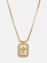 BaubleBar Grace Cross Pendant Necklace - Gold/Pavé - 
    20% Off 2+ Necklaces with code LAYER20
  
