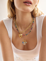 BaubleBar Evil Eye Charm Necklace - Gold/Pavé - 
    Evil eye charm necklace
  
