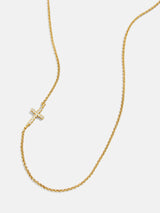 BaubleBar 18K Gold Asymmetrical Cross Necklace - Cross - 
    20% Off 18K Gold: One week only
  
