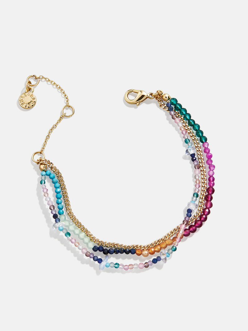 BaubleBar Rowan Semi-Precious Layered Bracelet - Curb Chain - 
    3-in-1 bracelet featuring semi-precious beads and chain
  
