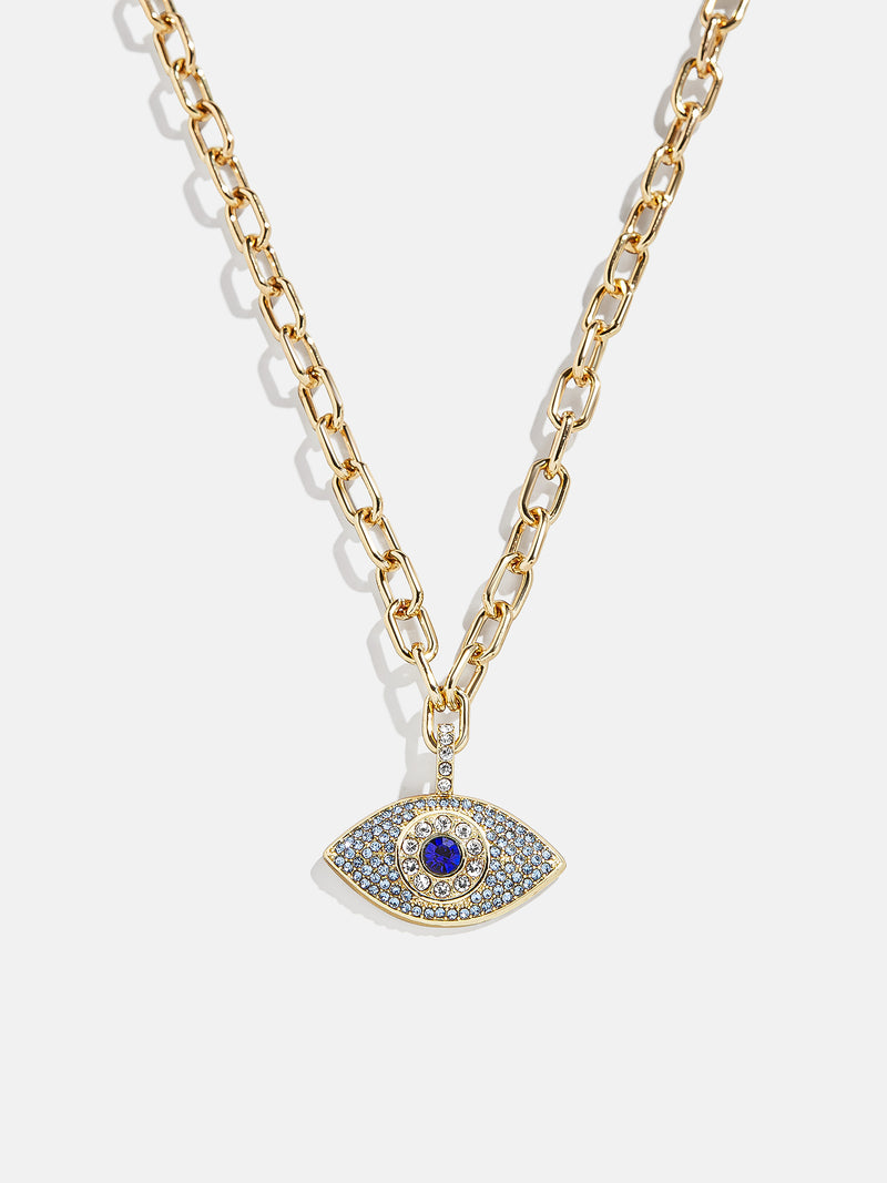 Eyes Out Necklace - Gold/Blue