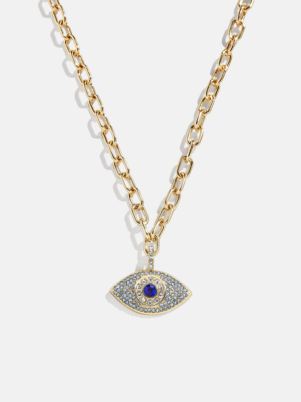 Eyes Out Necklace - Gold/Blue