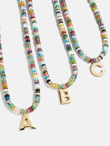 BaubleBar Marcella Semi-Precious Initial Necklace - Multi/Gold - 
    20% Off 2+ Necklaces with code LAYER20
  
