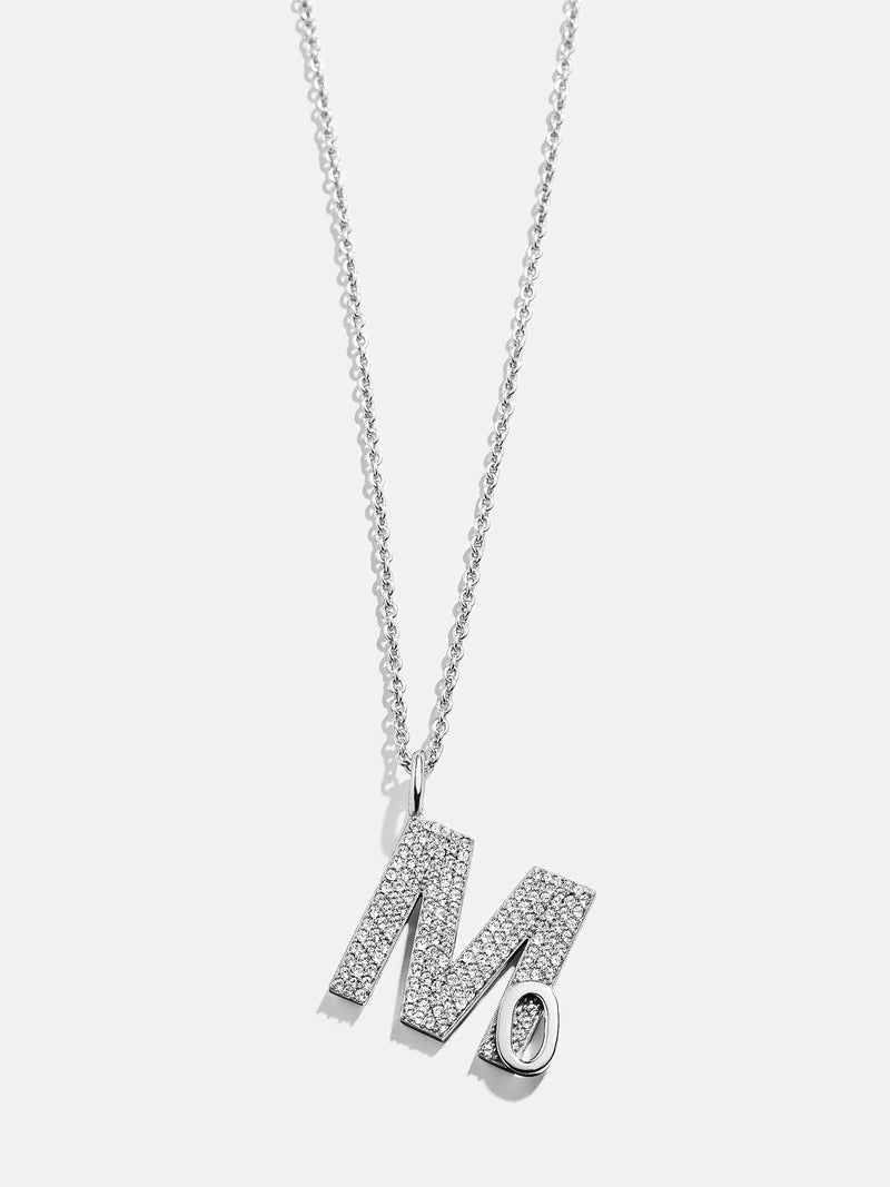 BaubleBar Custom Double Initial Pavé Necklace - Pavé/Silver - 
    20% Off 2+ Necklaces with code LAYER20
  
