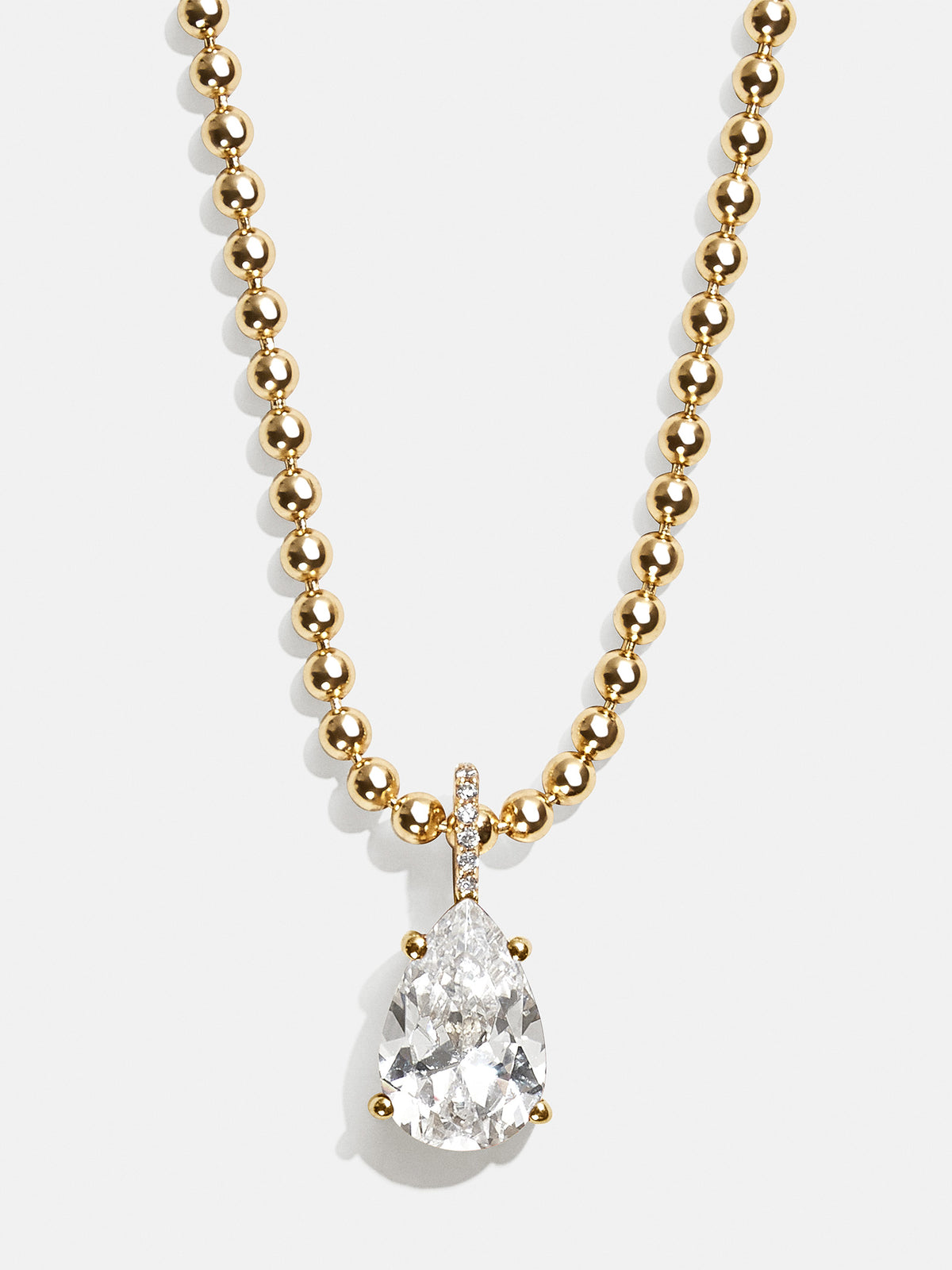 18K Gold Esther Birthstone Necklace - Crystal