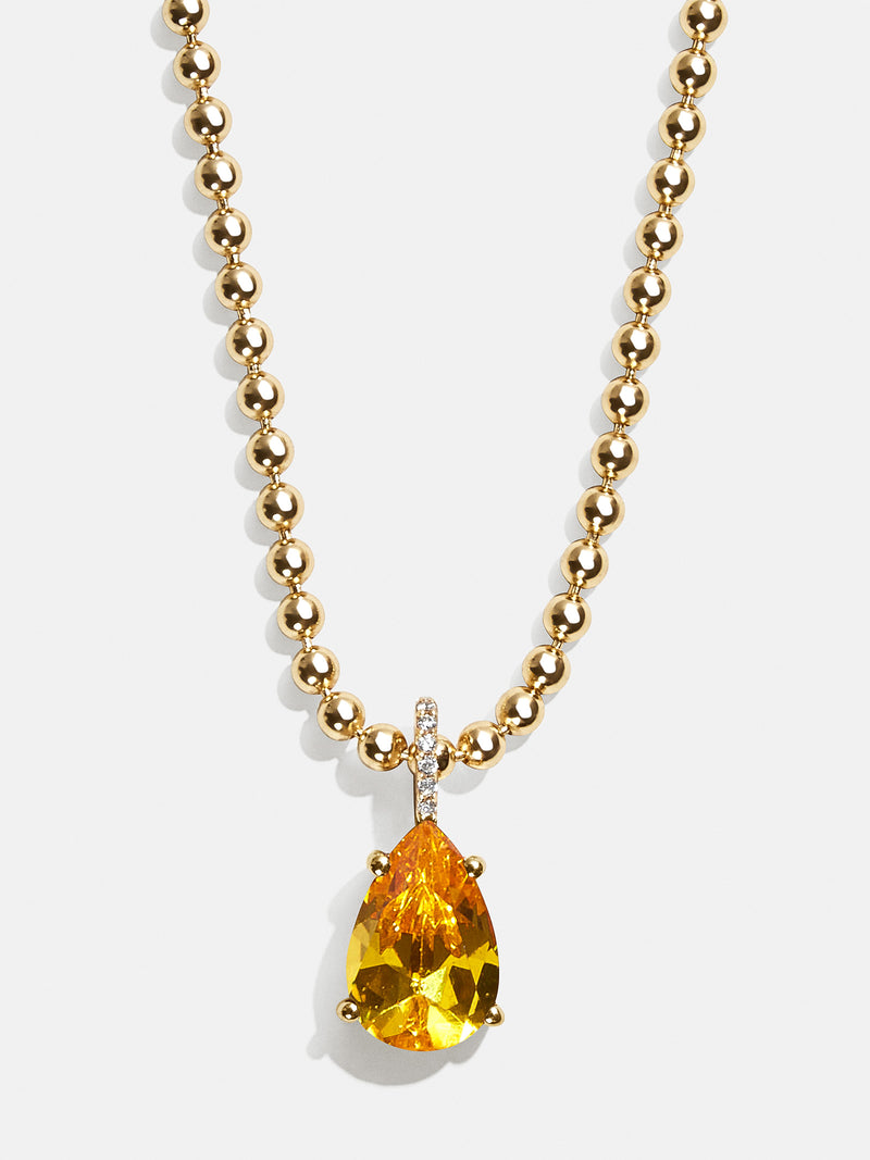 18K Gold Esther Birthstone Necklace - Topaz