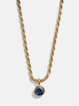 BaubleBar 18K Gold Florence Birthstone Necklace - Sapphire - 
    18K Gold Plated Sterling Silver, Cubic Zirconia
  
