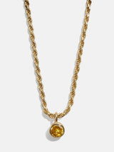 BaubleBar 18K Gold Florence Birthstone Necklace - Topaz - 
    18K Gold Plated Sterling Silver, Cubic Zirconia
  
