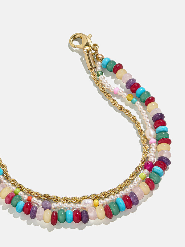 Rowan Semi-Precious Layered Bracelet - Rope Chain