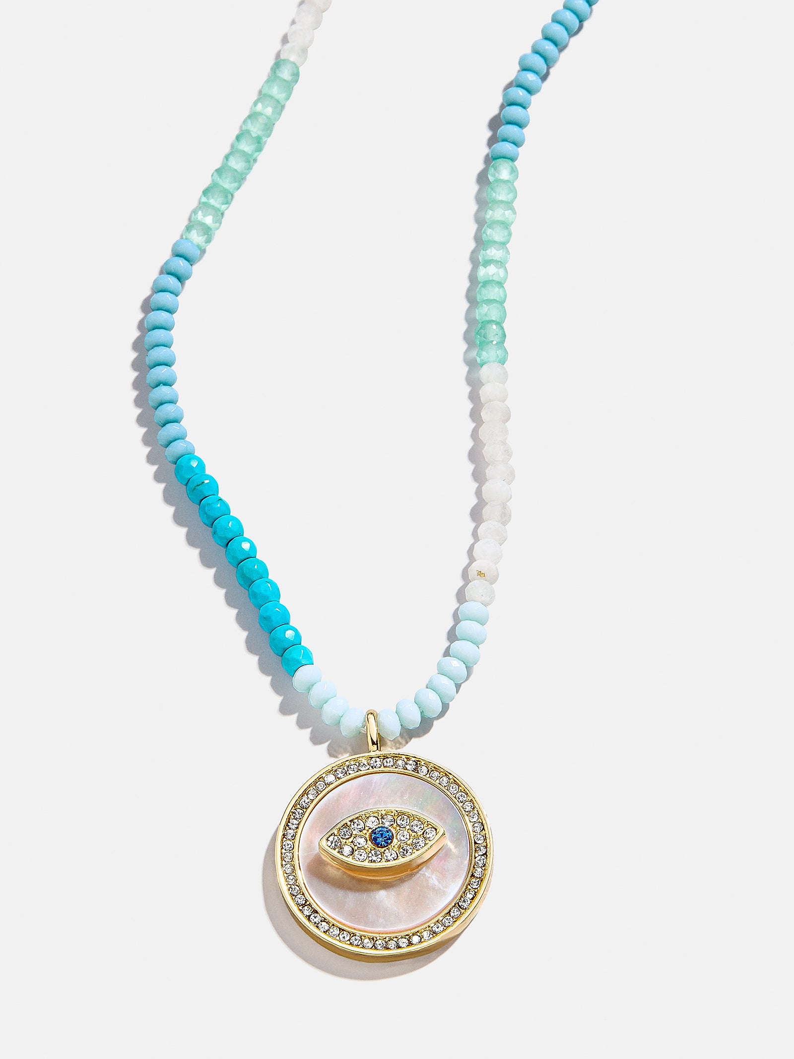 Evil Eye Semi-Precious Necklace - Blue/Gold