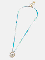 BaubleBar Evil Eye Semi-Precious Necklace - Blue/Gold - 
    Evil eye semi-precious necklace
  
