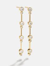 BaubleBar 18K Gold Celine Earrings - Gold/Pavé - 
    18K Gold Plated Sterling Silver, Cubic Zirconia
  
