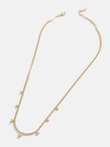 BaubleBar 18K Gold Leslie Necklace - Gold/Pavé - 
    18K Gold Plated Sterling Silver, Cubic Zirconia
  
