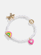 BaubleBar Sunshine & Rainbows Kids' Charm Bracelet - Heart - 
    Kids' pearl charm bracelet
  
