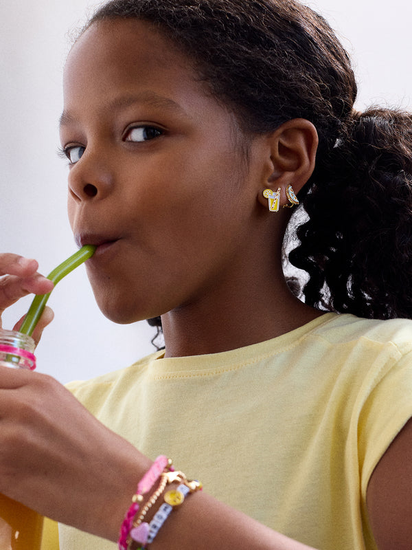 Squeeze The Day Kids' Clip-On Earring Set - Lemonade