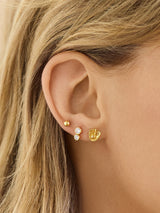 BaubleBar 18k Gold Sports Delicate Stud - Baseball - 
    18K Gold Plated Sterling Silver
  
