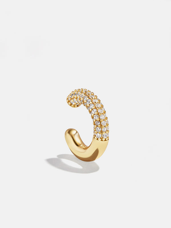 Demi 18K Gold Ear Cuff - Gold/Pavé