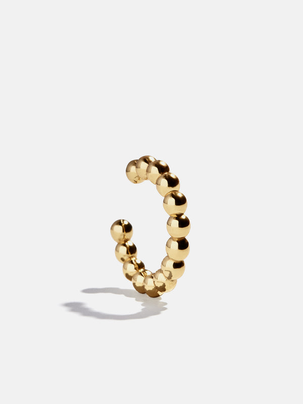 18K Gold Pisa Ear Cuff - Gold/Pavé