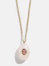 BaubleBar Aura Semi-Precious Pendant Necklace - Pink - 
    20% Off 2+ Necklaces with code LAYER20
  
