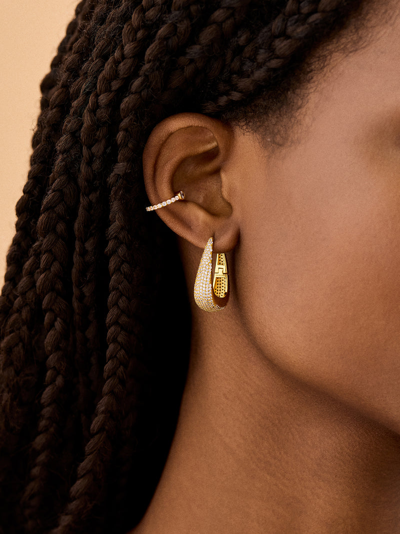 BaubleBar 18K Gold Gracie Earrings - Gold/Pavé - 
    Enjoy 25% Off: One week only
  
