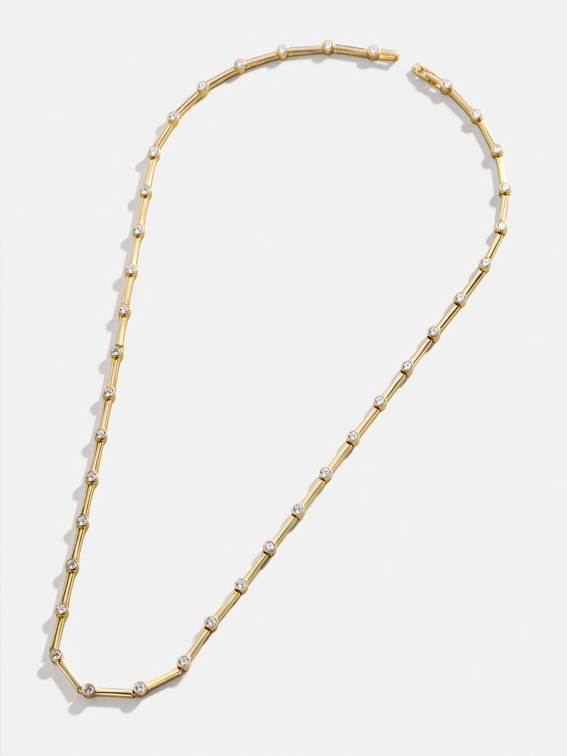 BaubleBar 18K Gold Eve Necklace - Gold/Pavé - 
    18K Gold Plated Sterling Silver, Cubic Zirconia
  
