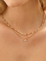 BaubleBar 18K Gold Eve Necklace - Gold/Pavé - 
    18K Gold Plated Sterling Silver, Cubic Zirconia
  
