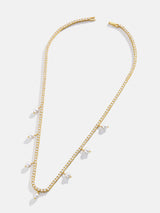 BaubleBar 18K Gold Alice Necklace - Gold/Pavé - 
    18K Gold Plated Sterling Silver, Cubic Zirconia
  
