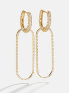 18K Gold Clara Earrings - Gold/Pavé