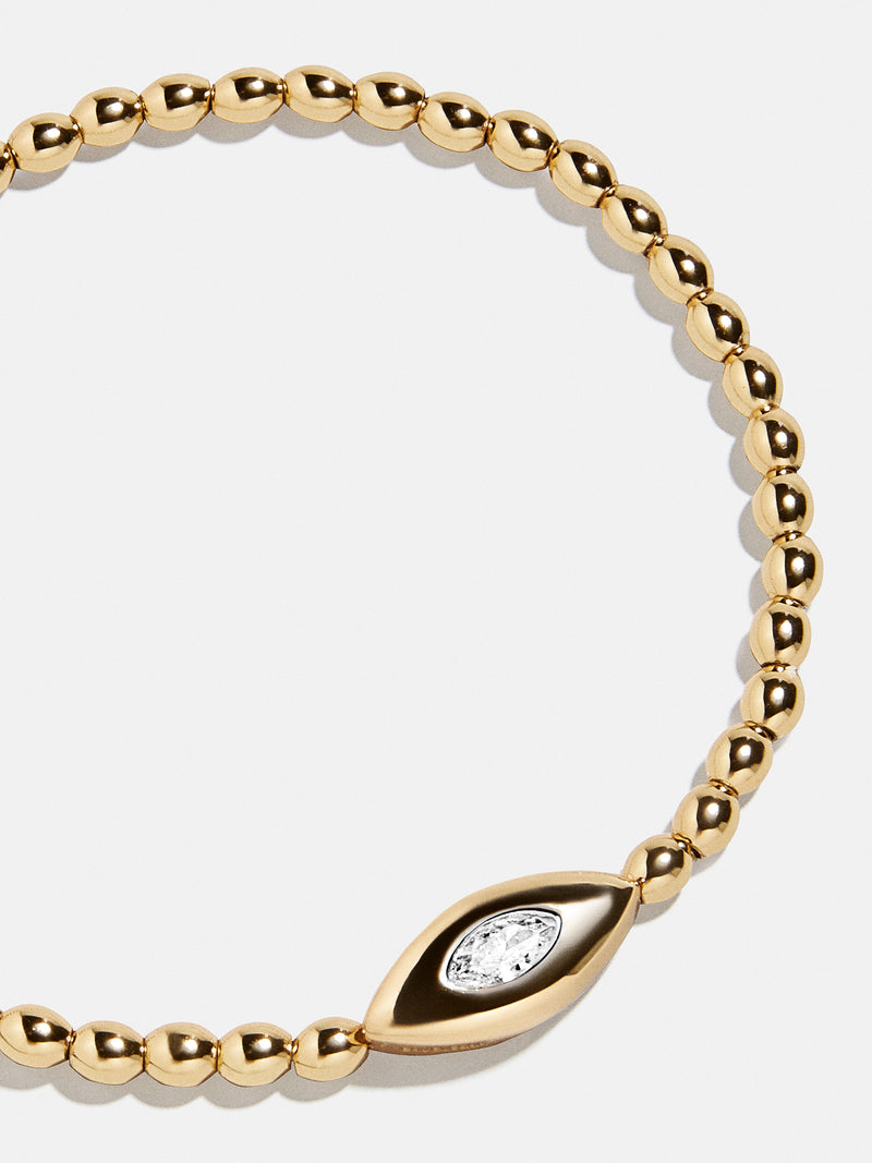 Silma 18K Gold Evil Eye Bracelet - Gold/Pavé