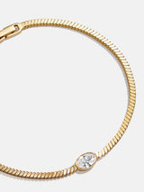 BaubleBar Lana 18K Gold Bracelet - Gold/Pavé - 
    18k Gold Plated Sterling Silver, Crystal Bezel
  
