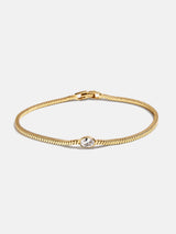 BaubleBar Lana 18K Gold Bracelet - Gold/Pavé - 
    18k Gold Plated Sterling Silver, Crystal Bezel
  
