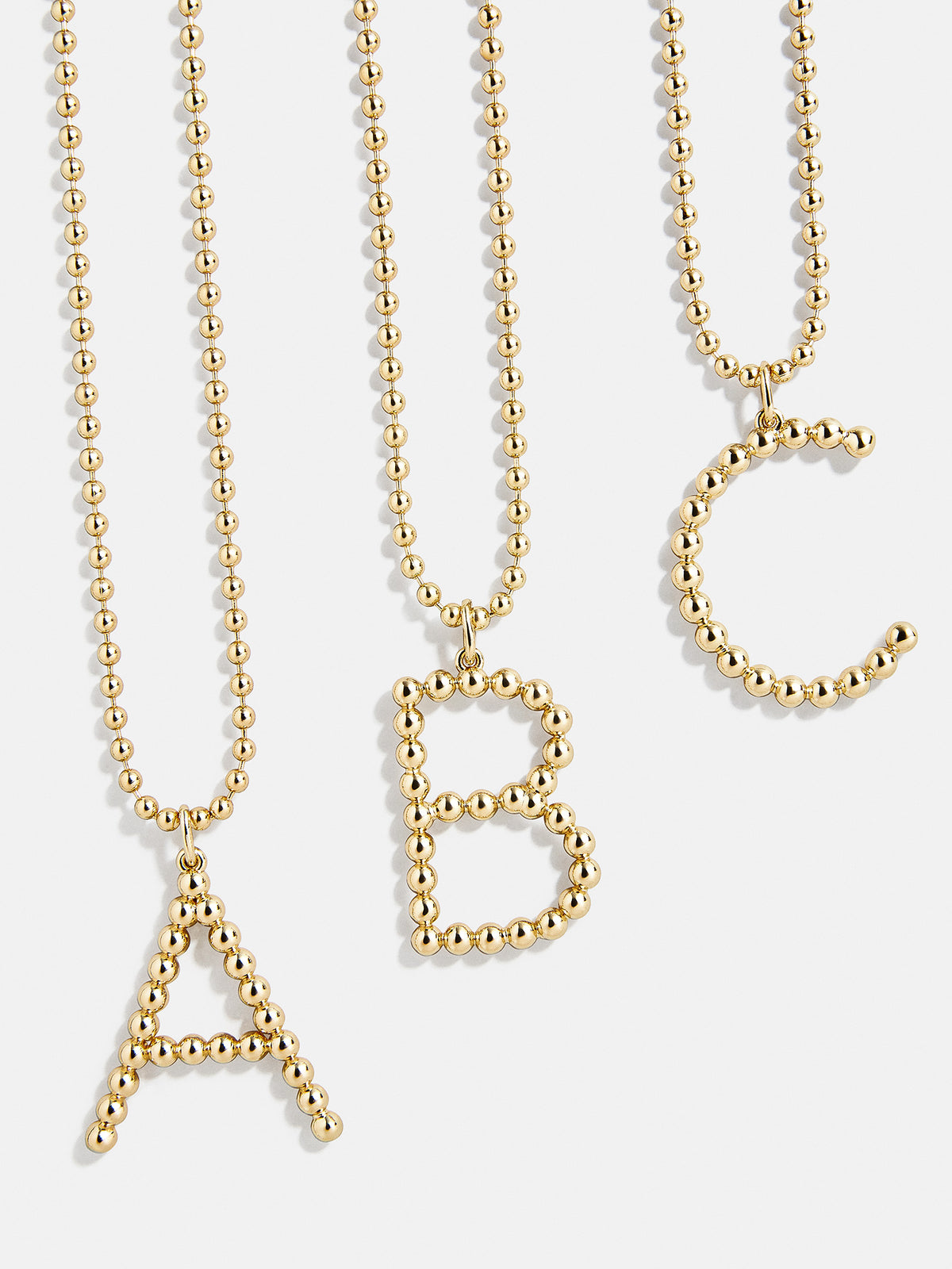 Oversized Initial Pisa Necklace - Gold