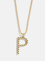 BaubleBar P - 
    Gold initial necklace
  
