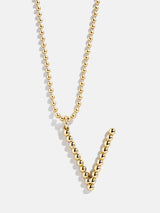 BaubleBar V - 
    Gold initial necklace
  
