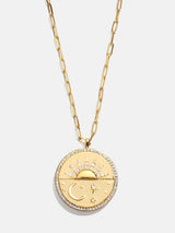 BaubleBar 18K Gold Celestial Reversible Pendant Necklace - Black - 
    20% Off 2+ Necklaces with code LAYER20
  
