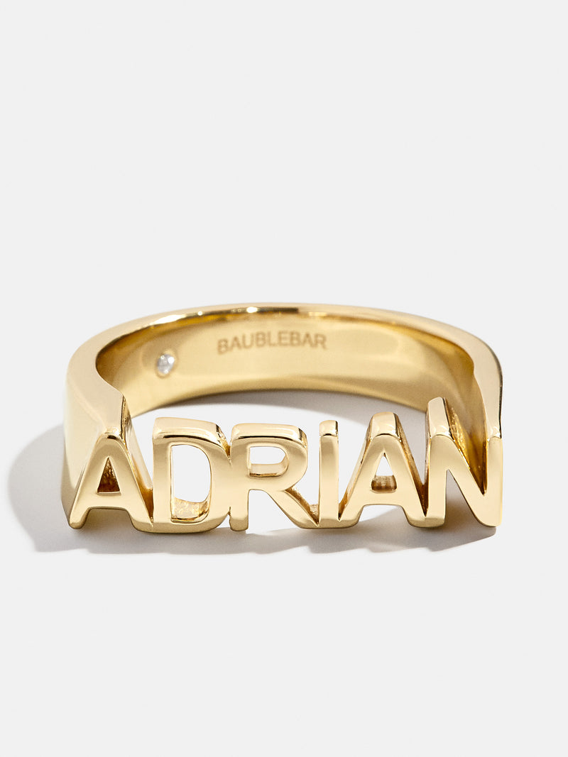 BaubleBar 18K Gold Custom Fineline Nameplate Ring - Gold - 
    Ends Tonight: Enjoy 15% Off thru 1/21
  
