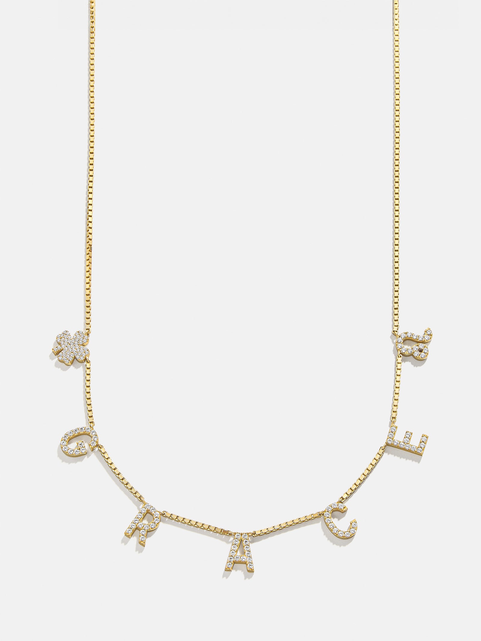 18K Gold Custom Icon Necklace - Gold/Pavé