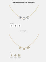 BaubleBar 18K Gold Custom Icon Necklace - Gold/Pavé - 
    18K Gold Plated Sterling Silver, Cubic Zirconia
  
