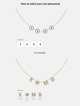 BaubleBar 18K Gold Custom Icon Necklace - Gold/Pavé - 
    18K Gold Plated Sterling Silver, Cubic Zirconia
  
