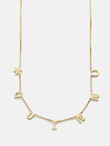 BaubleBar 18K Gold Custom Icon Necklace - Gold - 
    18K Gold Plated Sterling Silver, Cubic Zirconia
  
