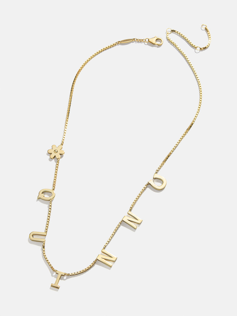 BaubleBar 18K Gold Custom Icon Necklace - Gold - 
    18K Gold Plated Sterling Silver, Cubic Zirconia
  
