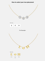 BaubleBar 18K Gold Custom Icon Necklace - Gold - 
    18K Gold Plated Sterling Silver, Cubic Zirconia
  
